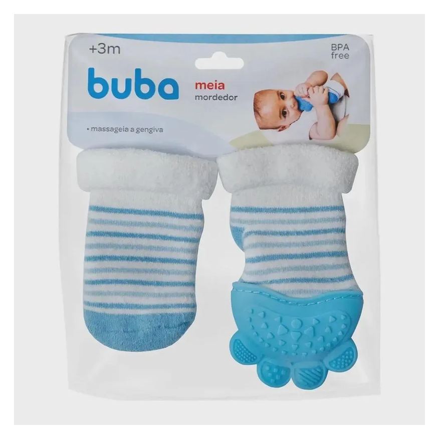 Buba Meia Mordedor Azul