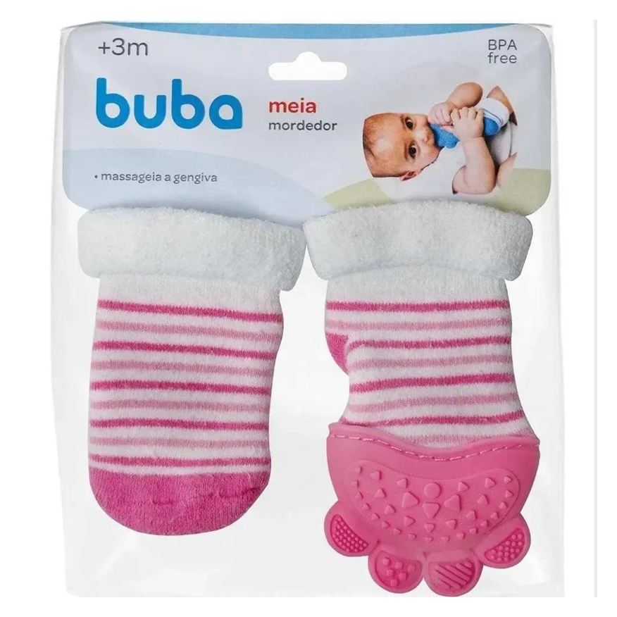 Buba Meia Mordedor Rosa