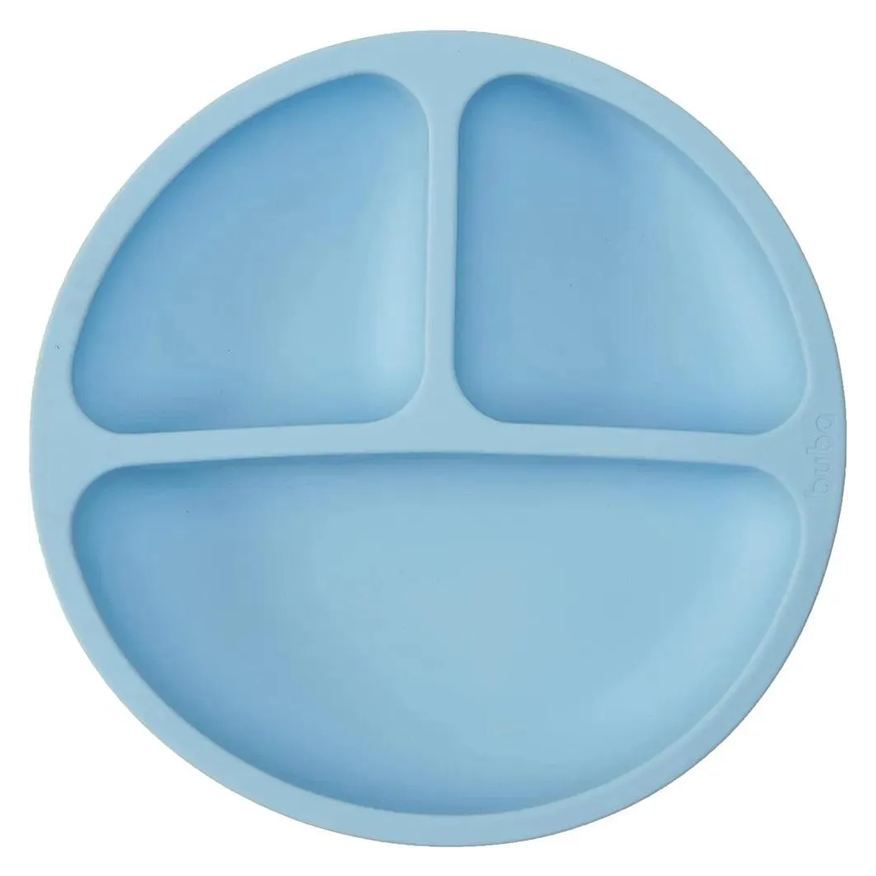 Buba Prato Silicone Com Divisória E Ventosa Azul