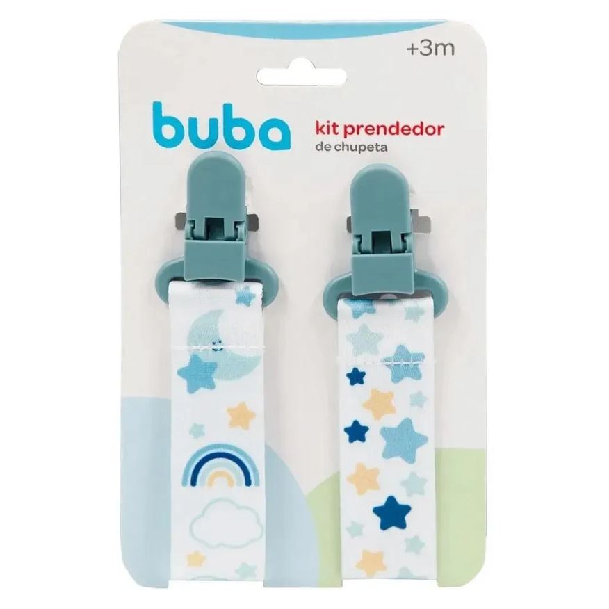Buba Prendedor De Chupeta 2Und Estrelas Azul