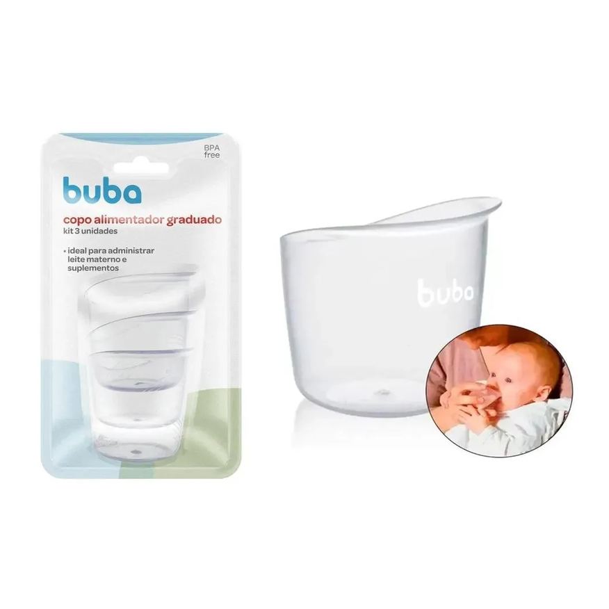 Buba Copo Graduado Para Alimentação Baby C/3