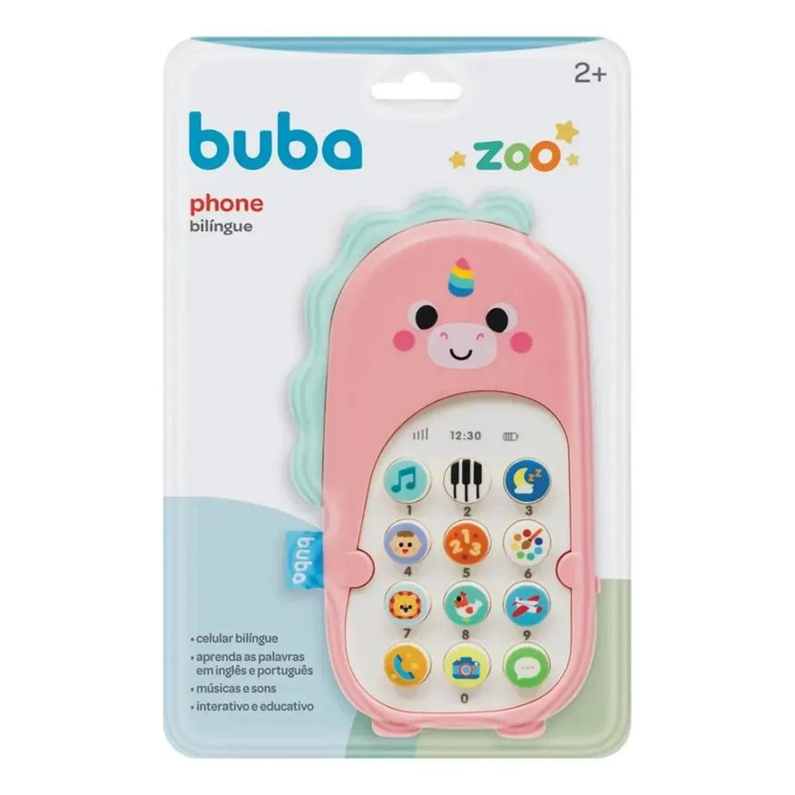 Buba Celular Phone Bilíngue Baby Zoo Unicórnio +2Anos