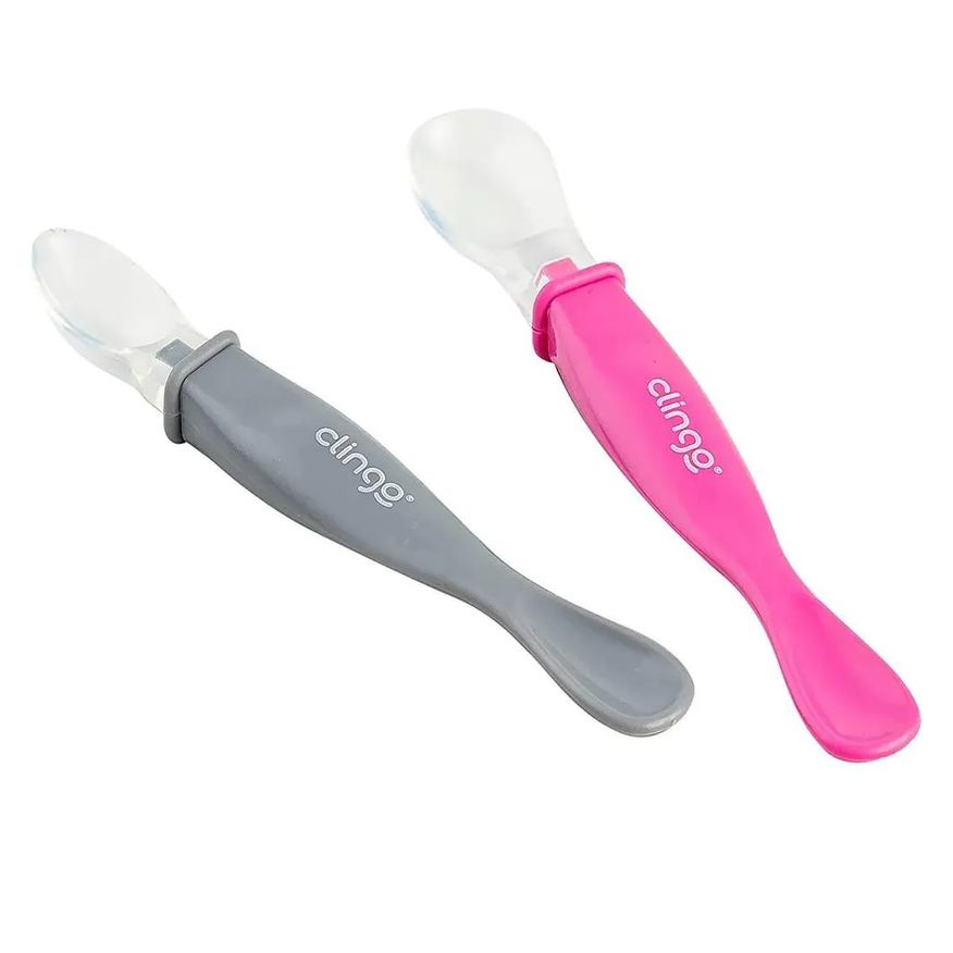 Clingo Colheres De Silicone 2 Pontas Rosa 2Und