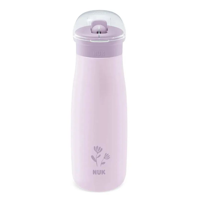 Nuk Copo Mini-Me Flip Inox 500ml +12M Lilás Flores