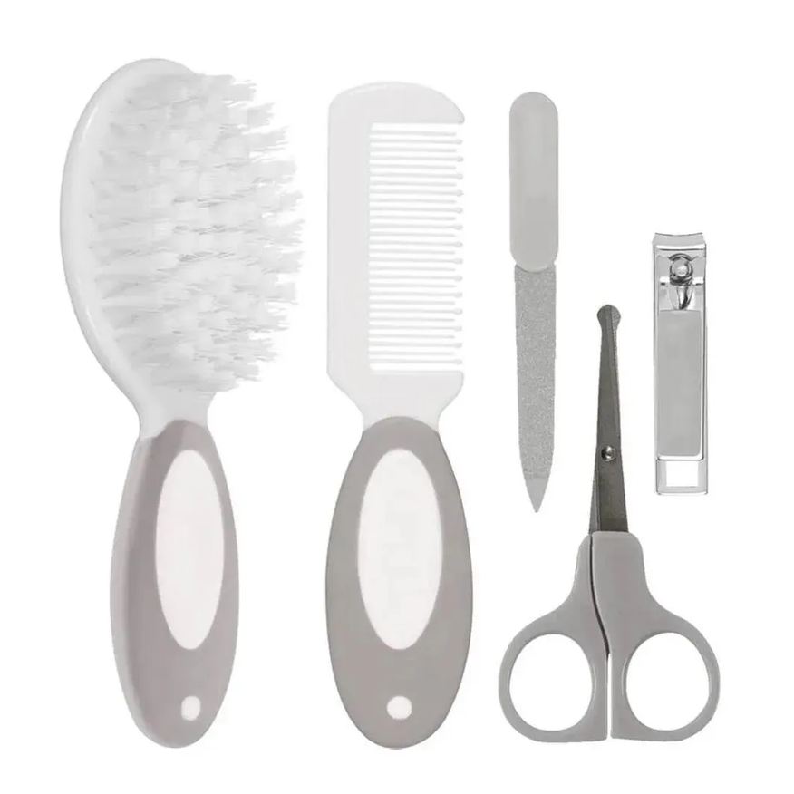 Buba Kit Cuidados De Higiene Para Bebê Cinza