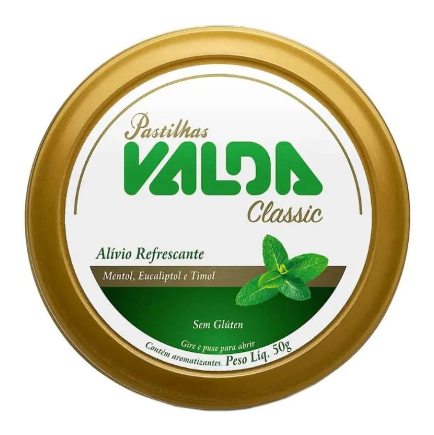 Valda Pastilhas Classic 50g - Sabor Menta