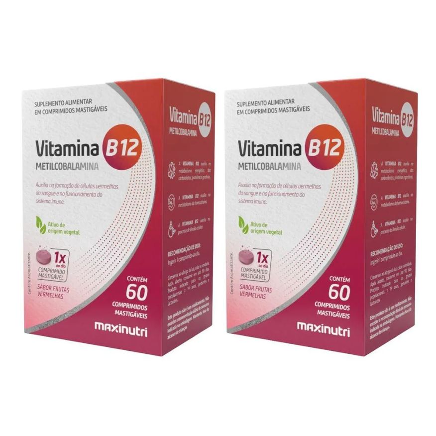 Maxinutri Kit 2X Vitamina B12 (Metilcobalamina) 60 Comprimidos