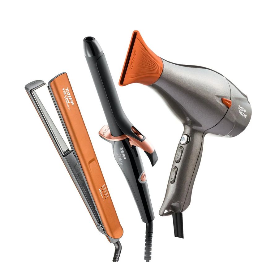 Taiff Kit Secador + Chapa + Modelador Ultra Vulcan Salon - Profissional