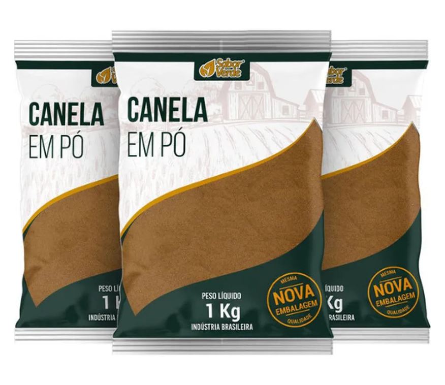 Sabor Verde Kit 3 Canela Moida 1kg