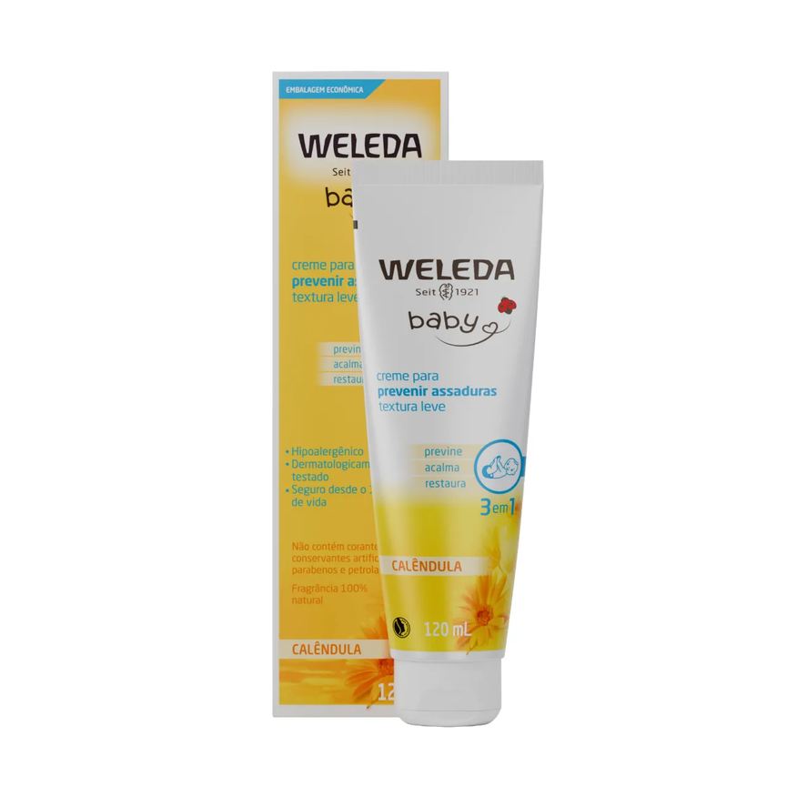 Weleda Creme para Assaduras Baby Calêndula 3 em 120ml
