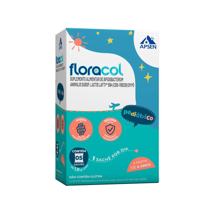 Floracol Simbiótico Pediátrico 5 Sachês 1,8g