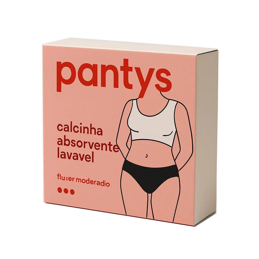 Pantys Calcinha Absorvente Menstrual Lavável Fluxo Moderado XXGG
