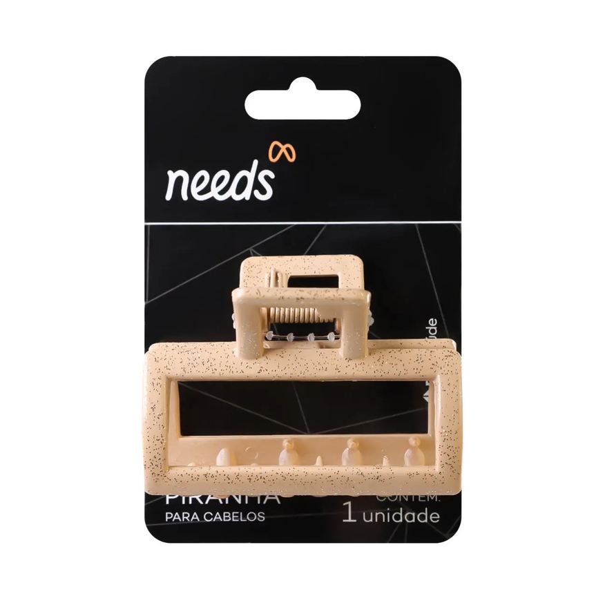 Needs Presilha para Cabelo Média Nude 1 unidade