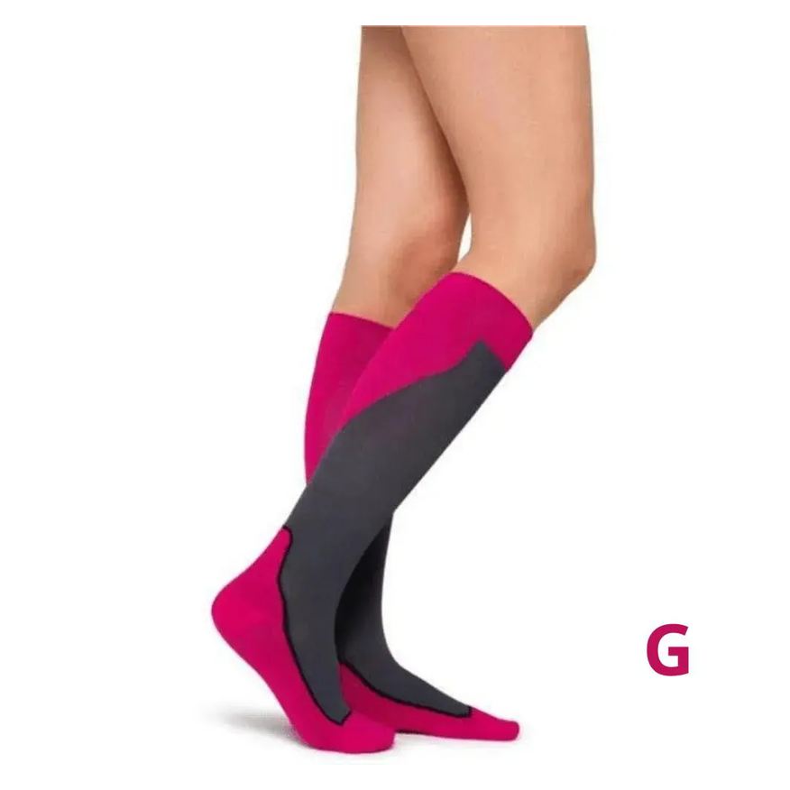 Jobst Meia de Compressão 3/4 Sport 20-30Mmhg - Rosa/Cinza G