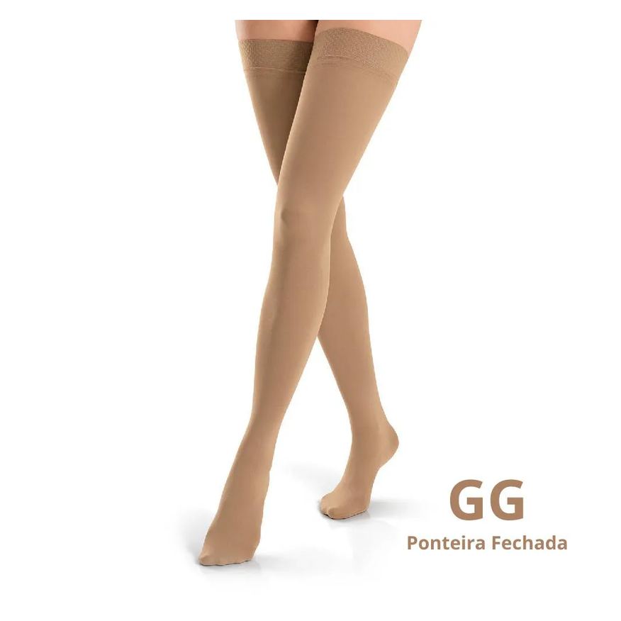 Jobst Meia de Compressão 7/8 Opaque 20-30Mmhg - Natural GG Ponteira Fechada