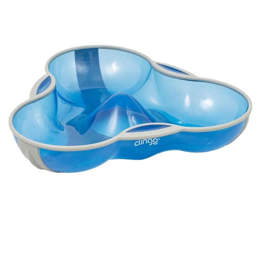 Clingo Prato com Divisórias Antiderrapante Azul