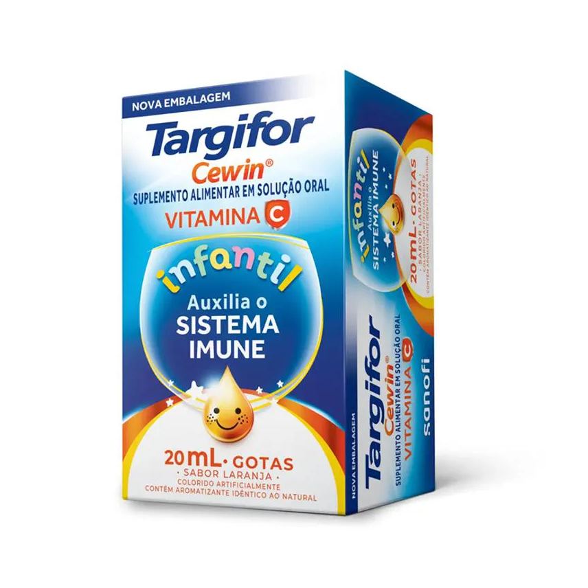 Sanofi Vitamina C Gotas Targifor Cewin Laranja 200mg 20ml