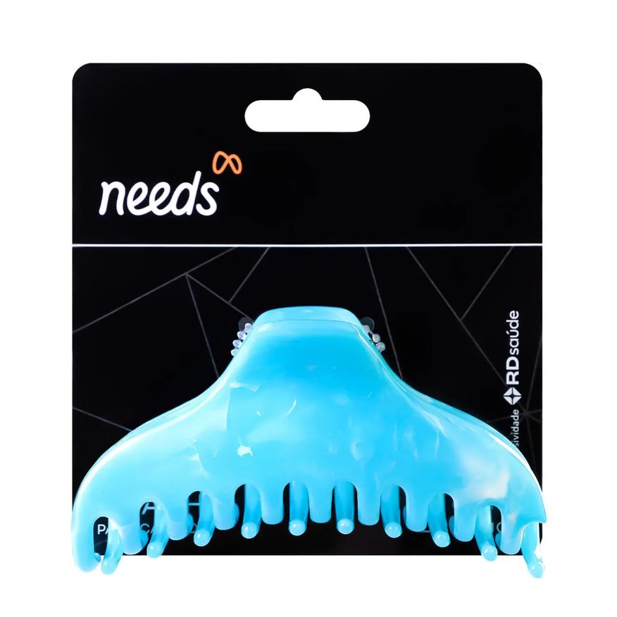 Needs Piranha para Cabelo Pequena Azul/ Verde Água 1 Unidade