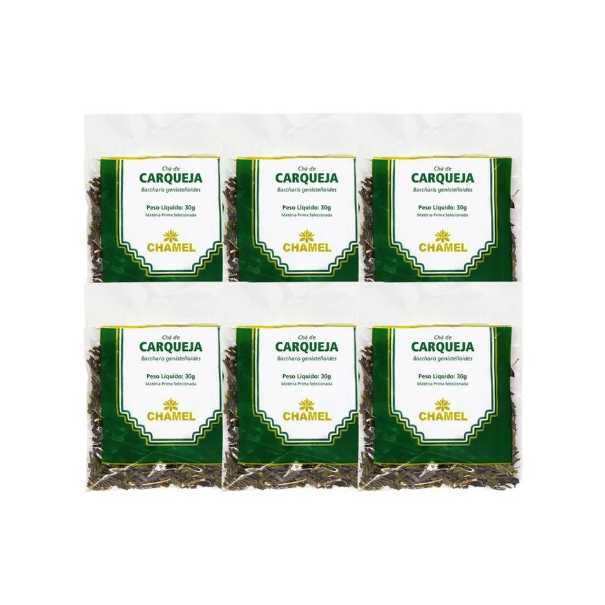 Chamel Kit 6X Chá Pacote Carqueja Folhas 30g