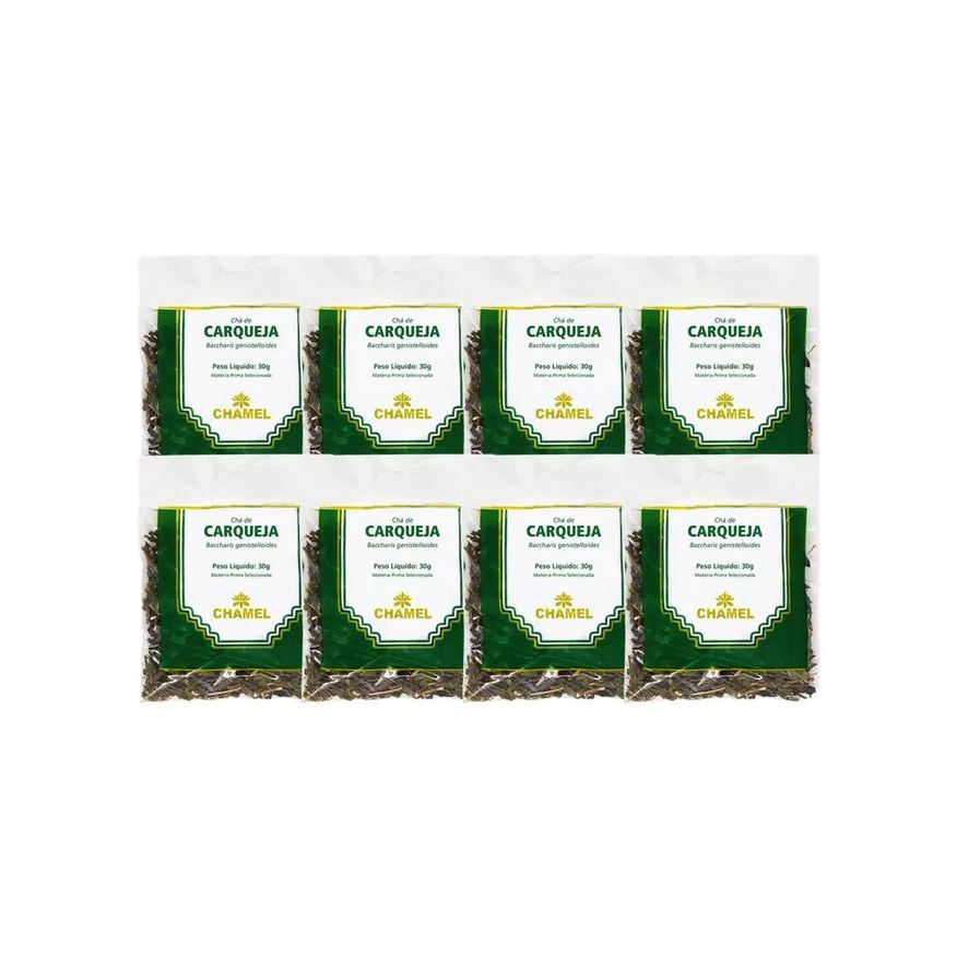 Chamel Kit 8X Chá Pacote Carqueja Folhas 30g