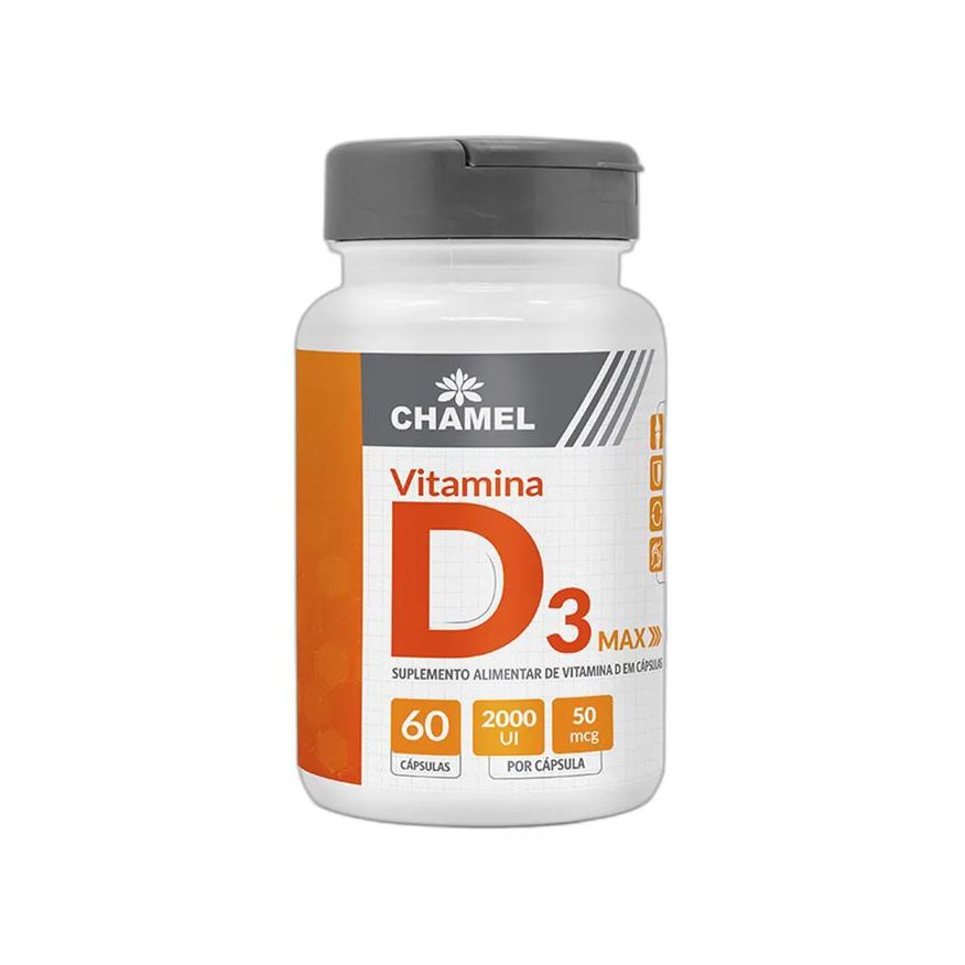 Chamel Max Vitamina D3 500mg 60 Cápsulas