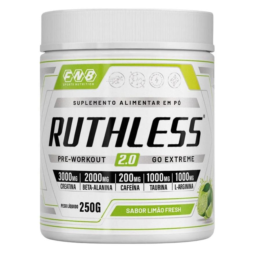 Fnb Sports Nutrition Ruthless 2.0 Pré Treino 250g - Fnb Sports Limão