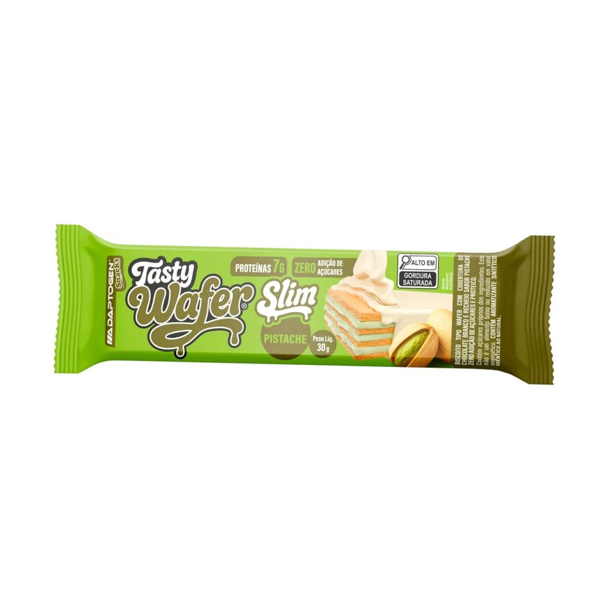 Adaptogen Barra de Proteína Tasty Wafer Slim Pistache 30g