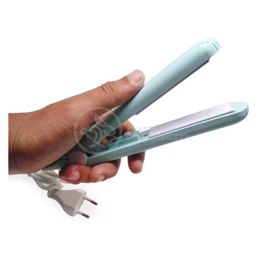 Chapinha Mini Prancha Portátil 17Cm Bivolt Profissional Azul
