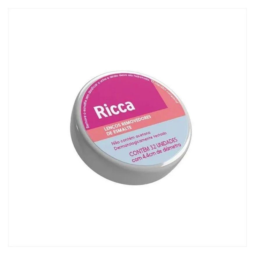 Ricca Lenço Umedecido Removedor de Esmalte 32Un