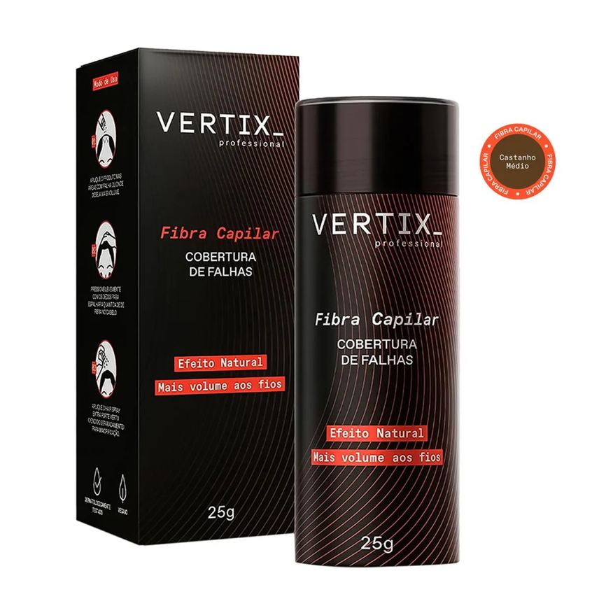 Professional Vertix Fibra Capilar Castanho Médio 25g