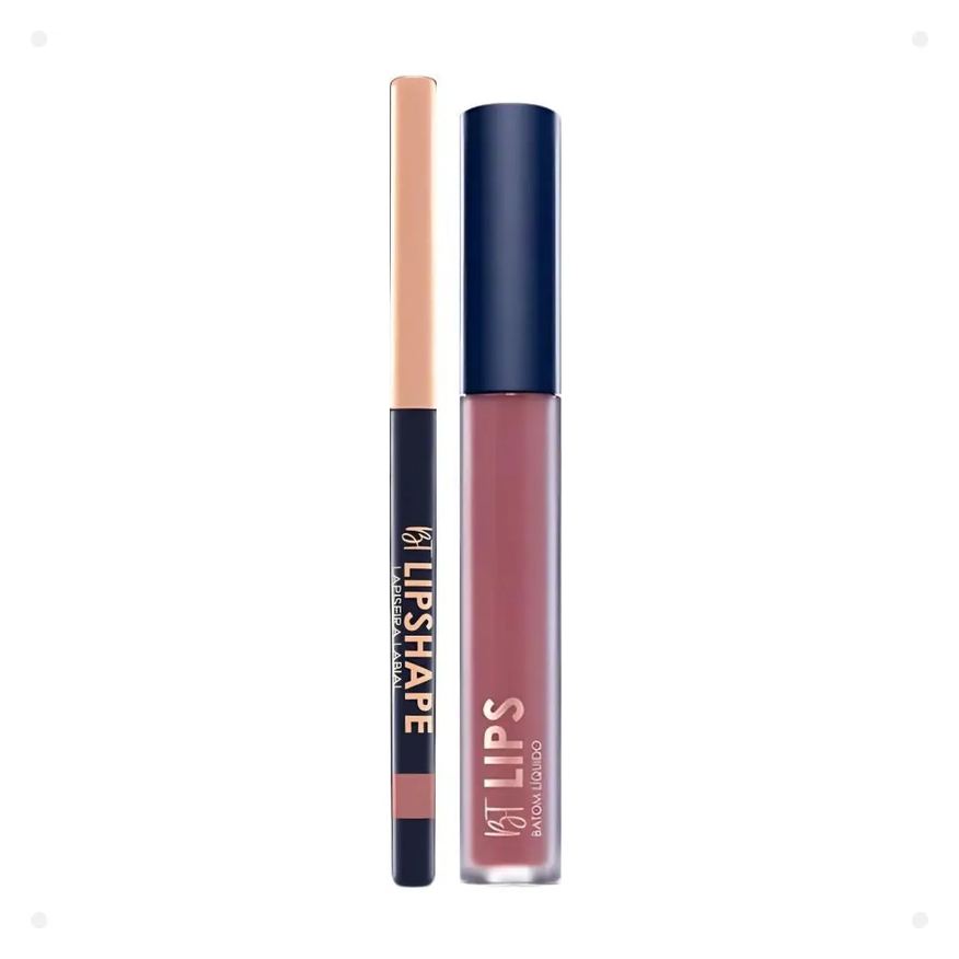 Bruna Tavares Kit Bt: Batom Líquido Flavia e Lapiseira Labial Beige Rose