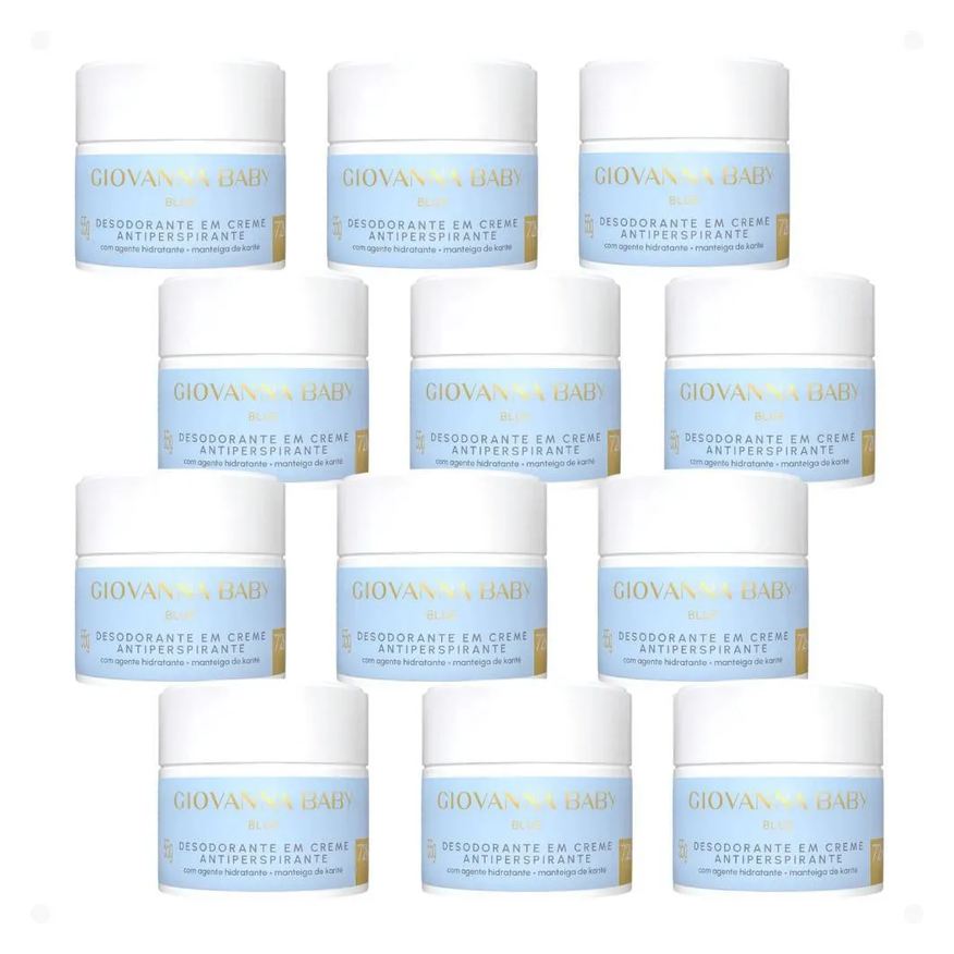 Giovanna Baby Kit Blue: 12 Desodorantes em Creme Antiperspirante 55g