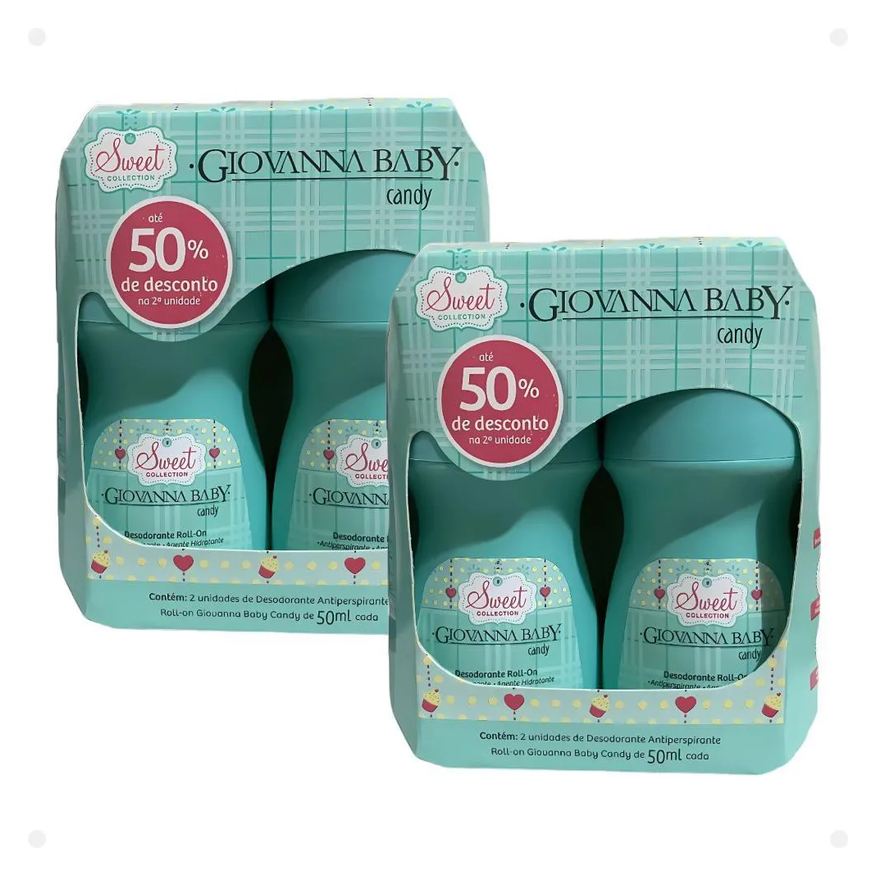 Giovanna Baby Kit Giovanna Baby: 4 Desodorante Roll-on Candy