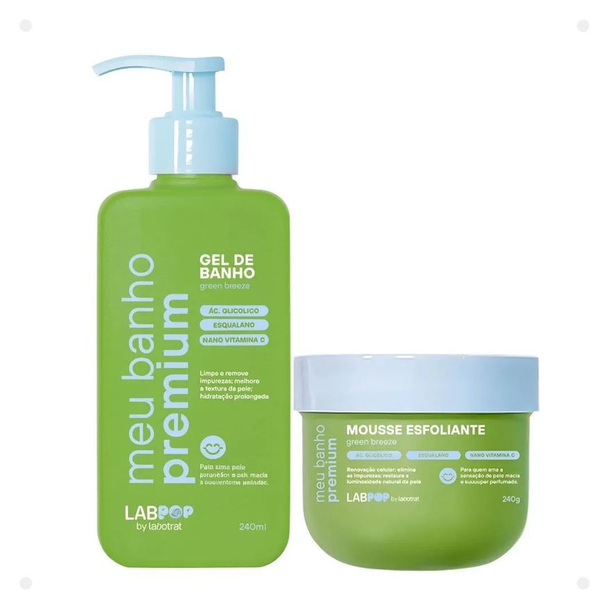 Labotrat Kit Labpop By Green Breeze: Gel de Banho e Mousse Esfoliante