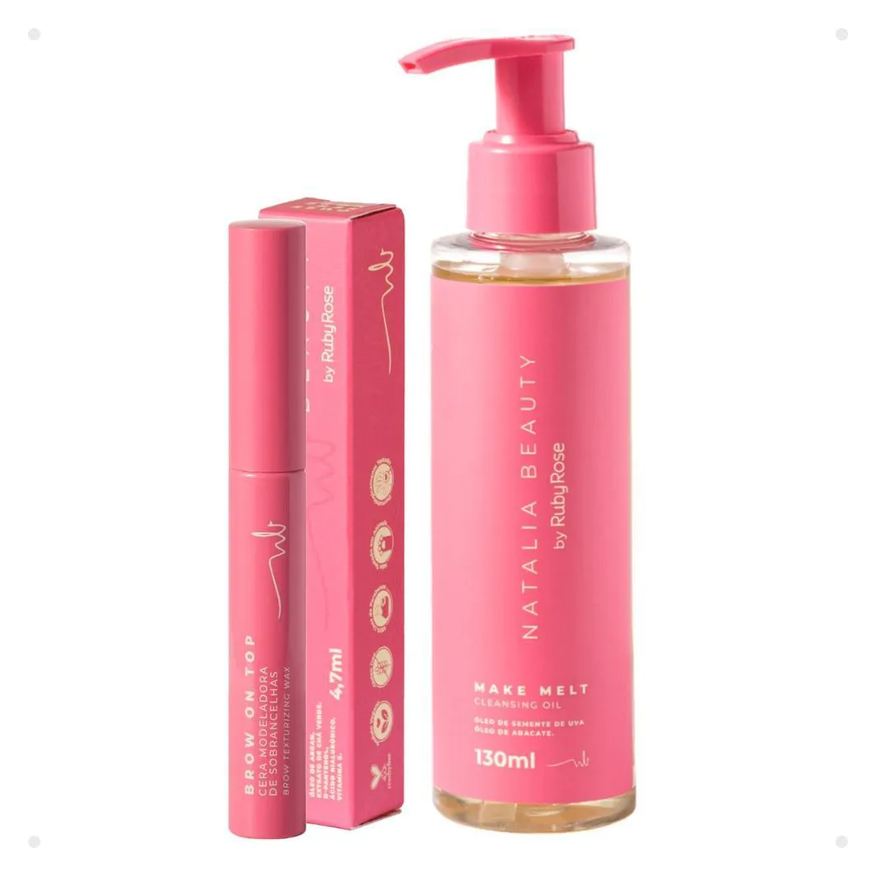 Ruby Rose Kit Natalia Beauty By Ruby Rose: Cleansing Oil e Cera Brow On Top