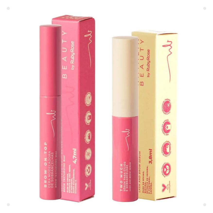 Ruby Rose Kit Natalia Beauty By Ruby Rose: Sérum Two Much e Cera Brow On Top