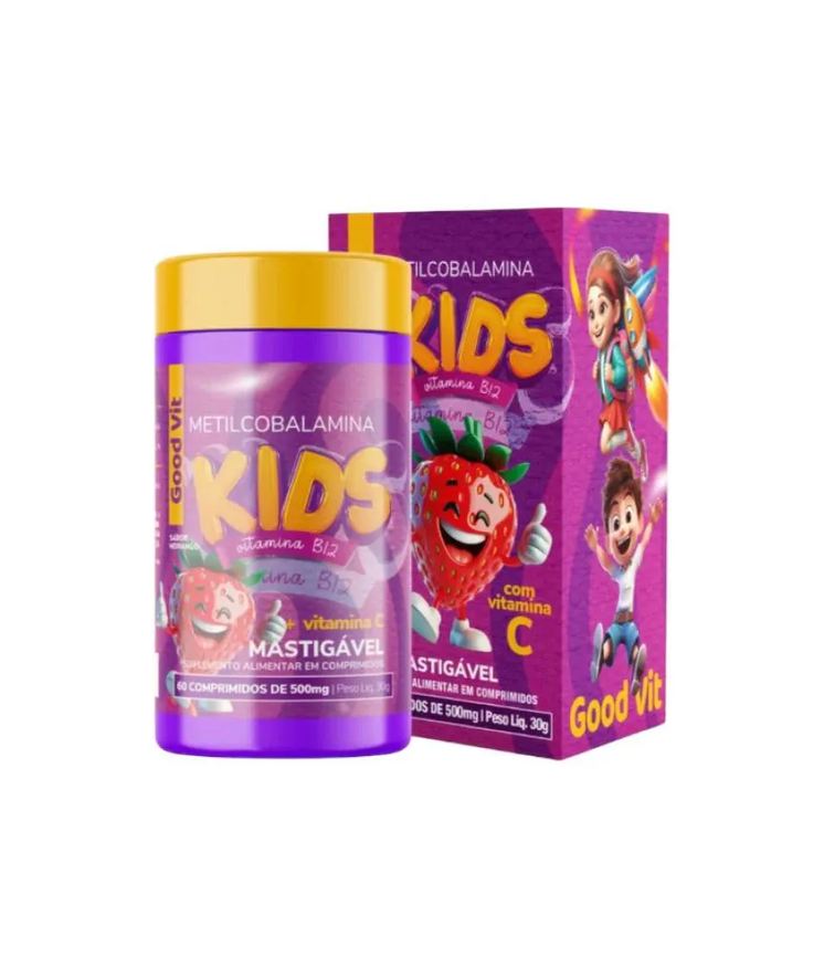 Good Vit Kids B12 + Vit C Mastigável 60Cp