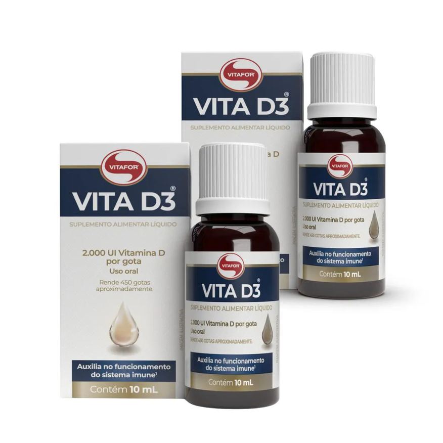 Vitafor Kit 2X Vitamina D3 2000Ui/Gota 10ml (450 Gotas)