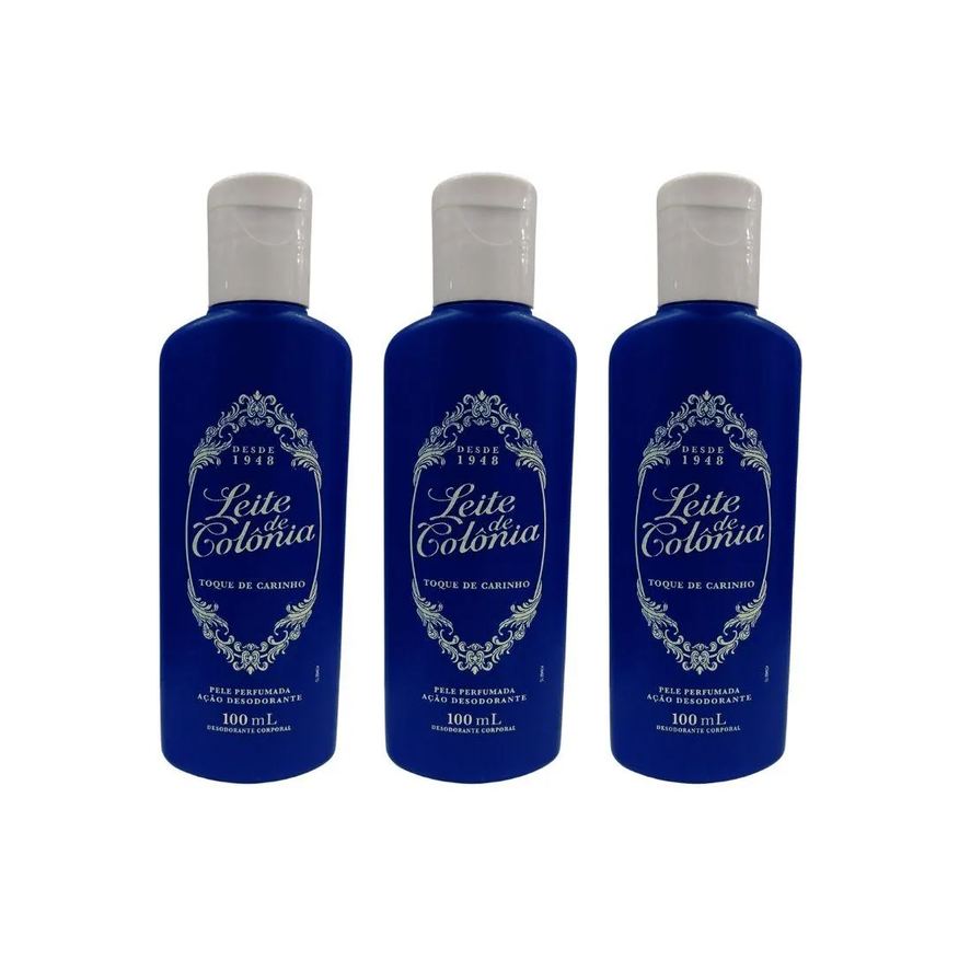 Leite De Colônia Leite de Colonia 100ml Toque Carinho - Kit C/ 3Un