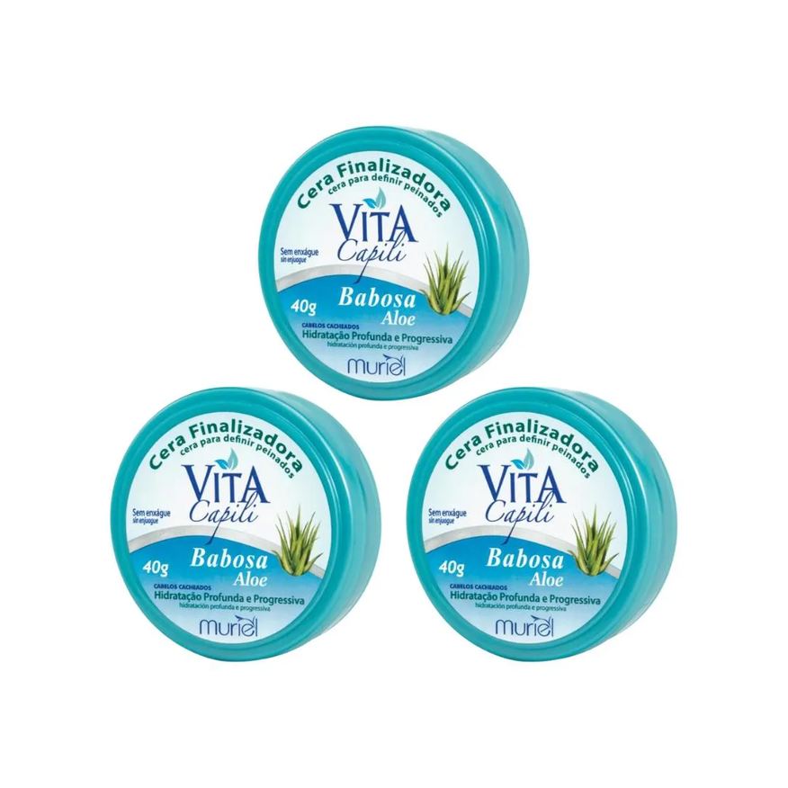 Muriel Cera Finalizadora Capilar 40g Babosa - Kit C/ 3Un