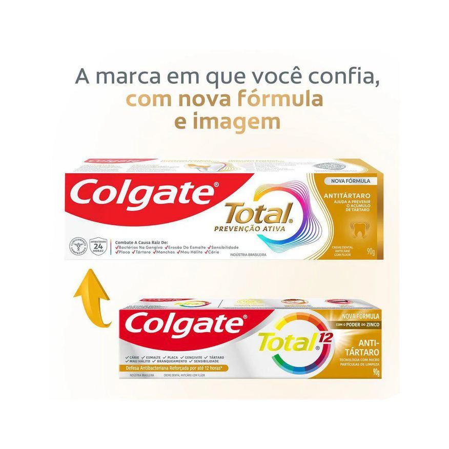 Colgate Creme Dental Total Prevenção Ativa Antitártaro 90g