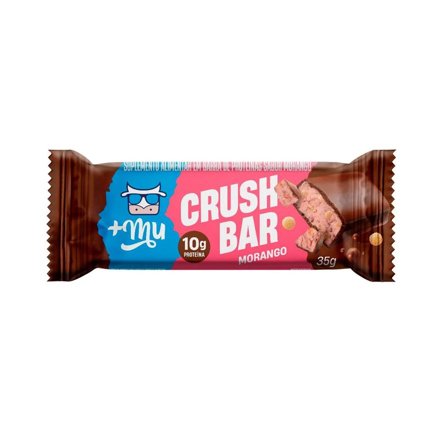 Mais Mu Barra de Proteína +Mu Crush Bar 2.0 Morango 35g