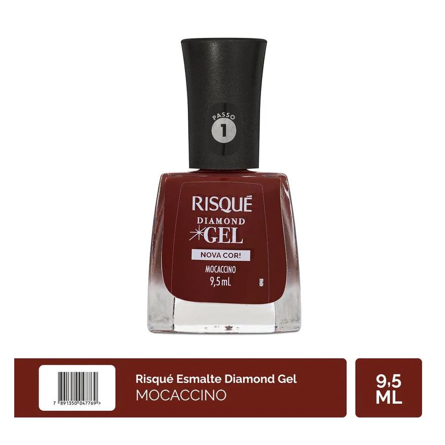 Risqué Esmalte Cremoso Diamond Gel Nova Cor! 9,5ml - Mocaccino