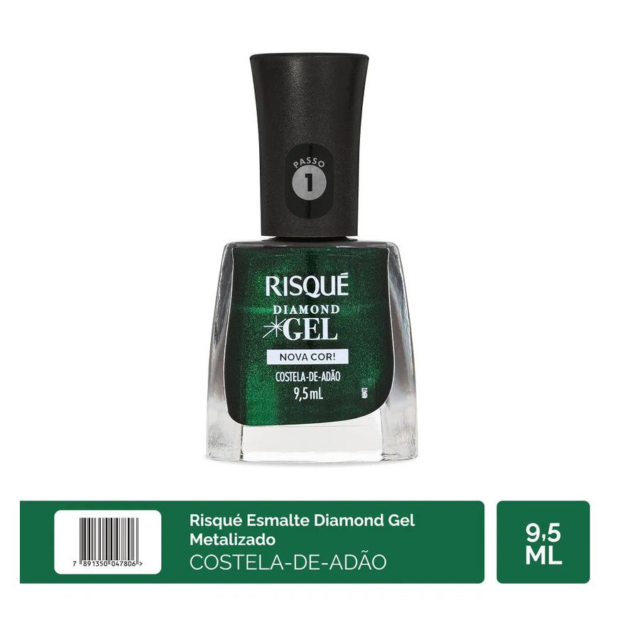 Risqué Esmalte Metalizado Diamond Gel Nova Cor! 9,5ml - Costela-de-Adão