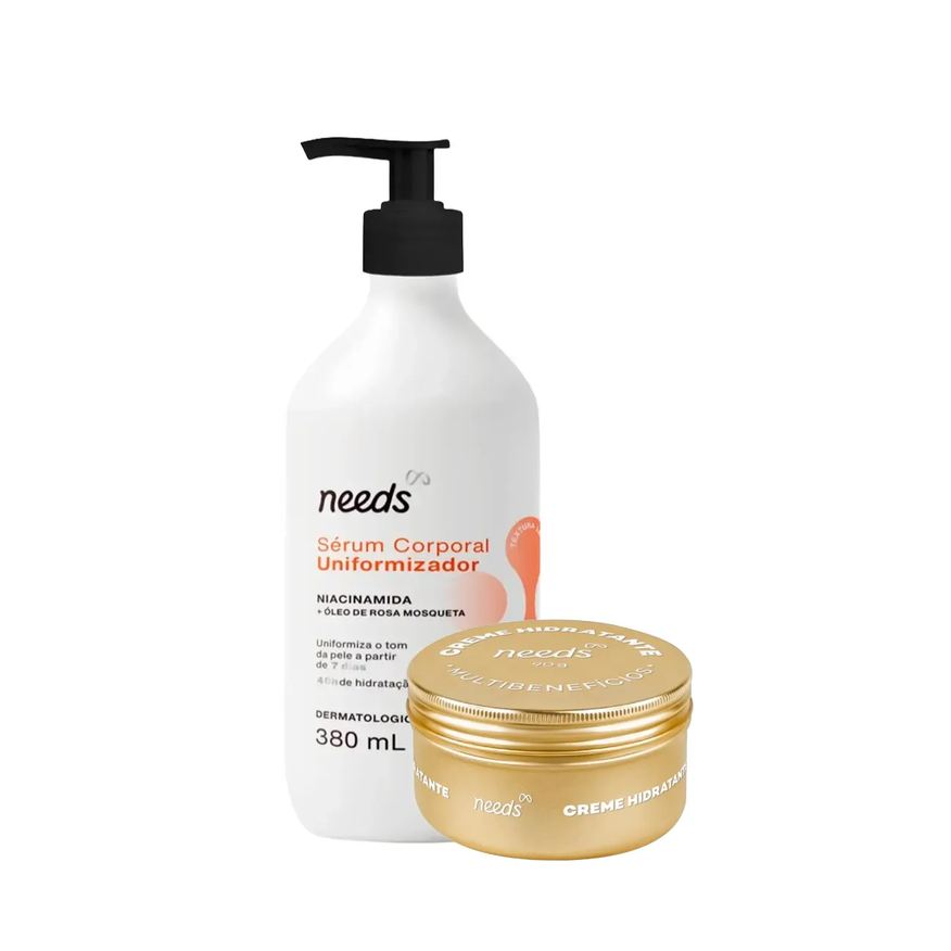 Needs Kit Creme Hidratante Lata 90g + Sérum Corporal Uniformizador 380ml