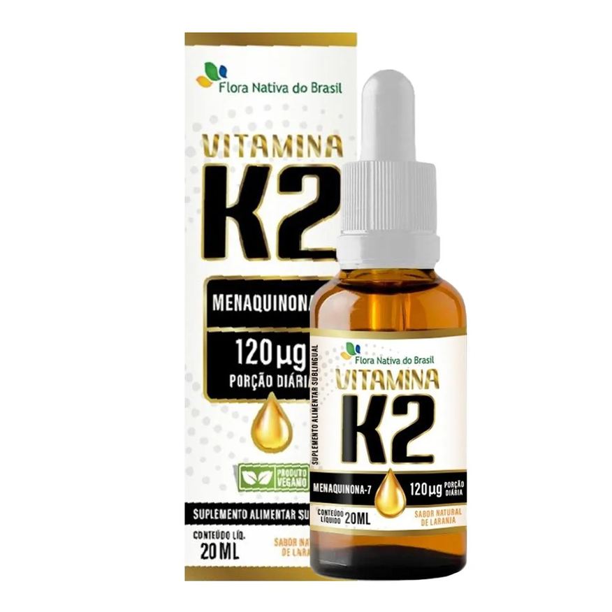 Flora Nativa do Brasil Vitamina K2 (Menaquinona-7) Gotas 20ml