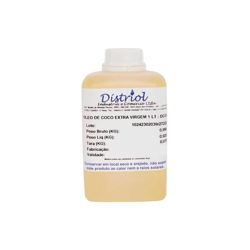 Distriol Óleo Vegetal 100% Natural Distrol Coco Extra Virgem 1L