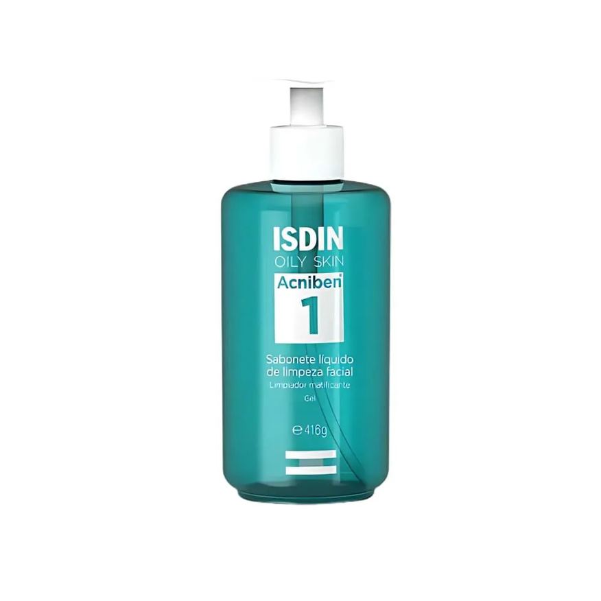 Isdin Oily Skin Acniben 1 Sabonete Liquido de Limpeza Facial 416g