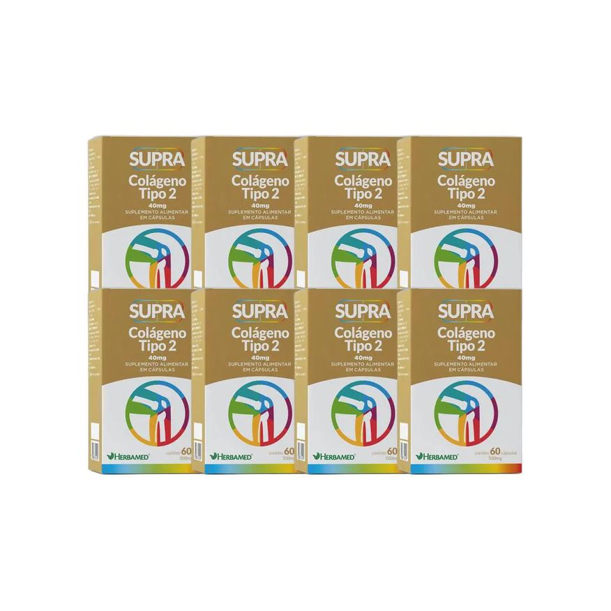 Herbamed Kit 8X Vitamina Supra Colágeno Tipo Ii 40mg 60 Cápsulas