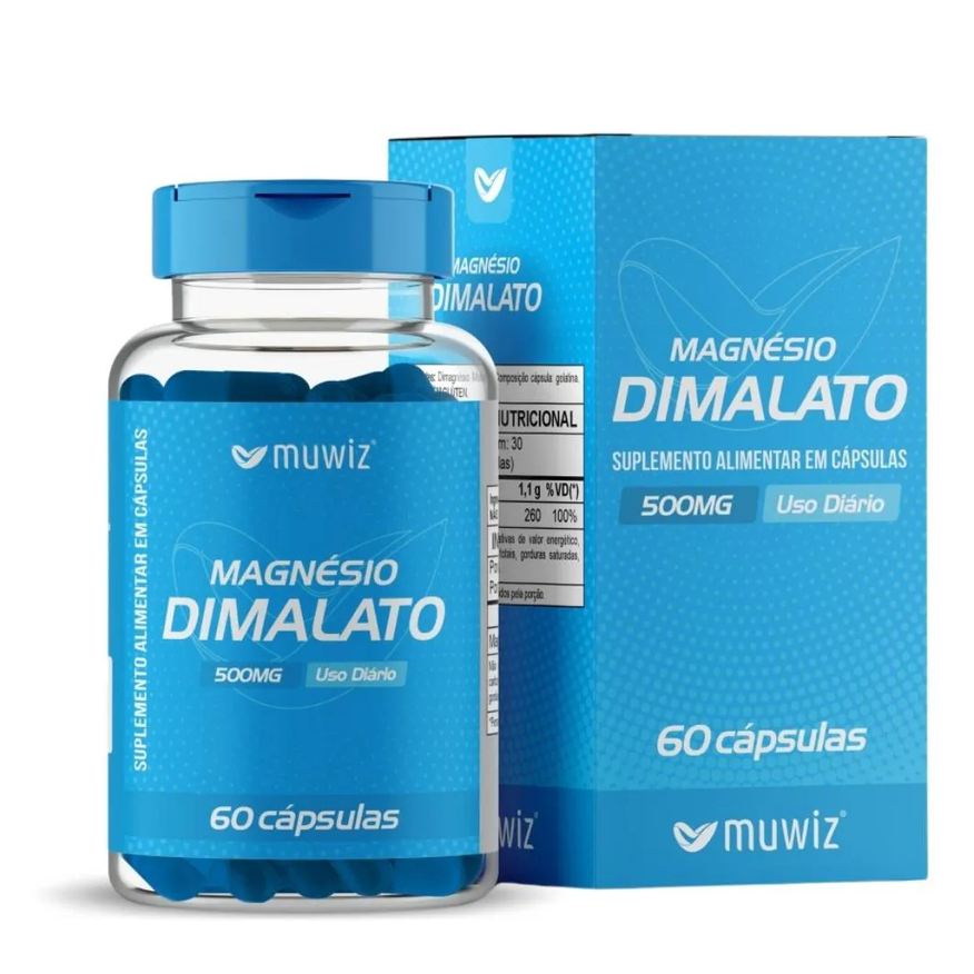 Muwiz Magnésio Dimalato 60 Cápsulas 500mg